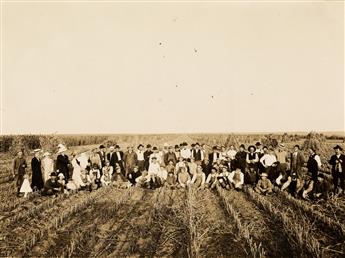 (LAND OFFICE) Group of 14 photographs relating to the homesteading period in Kansas, in